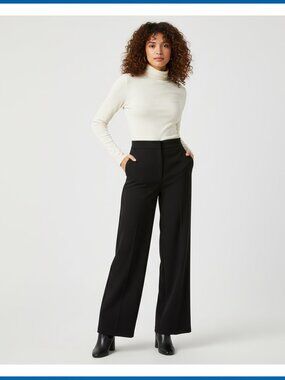 Halogen Black Dress Pants Size 4 Workwear Slacks Trouser Flaw Repair